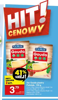 Ser Gouda plastry Polmlek promocja w Twój Market