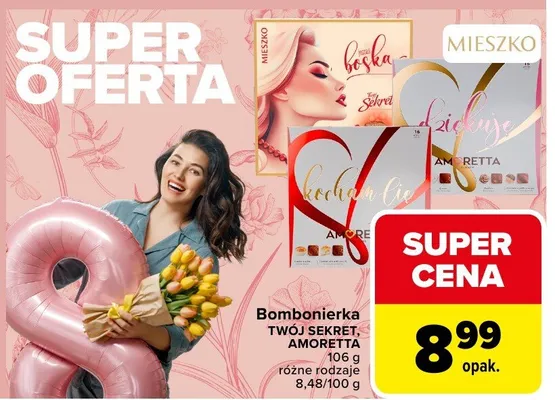 Bombonierka Twój sekret, Amoretta promocja w Carrefour
