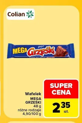 Wafelek Mega Grześki promocja w Carrefour Market