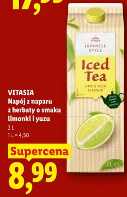 Napój z naparu z herbaty o smaku limonki i yuzu Vitasia Japanese Style promocja w Lidl
