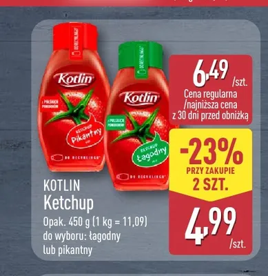 Ketchup pikantny Kotlin promocja w Aldi