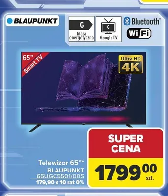 Telewizor 65" BLAUPUNKT 65UGC5501/00S promocja w Carrefour