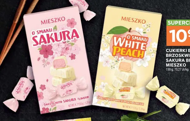 Cukierki Sakura biała Mieszko promocja w Stokrotka