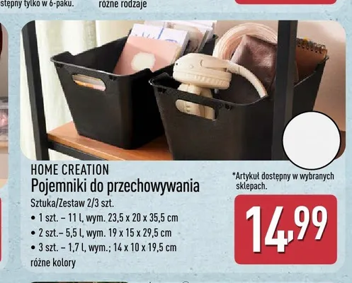 Pojemniki do przechowywania Home Creation 2-pak 5,5 l promocja w Aldi