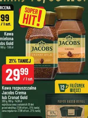 Kawa rozpuszczalna Jacobs Cronat Gold promocja w POLOmarket