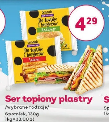 Ser topiony plastry Spomlek promocja w Bliski
