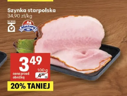 Szynka staropolska Mazury promocja w Delikatesy Centrum