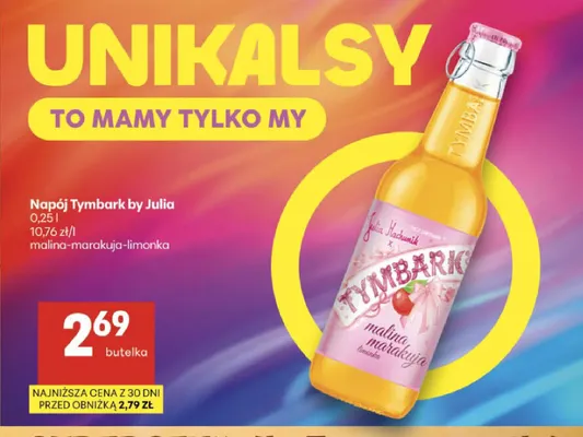 Napój Tymbark by Julia malina-marakuja-limonka promocja w Delikatesy Centrum
