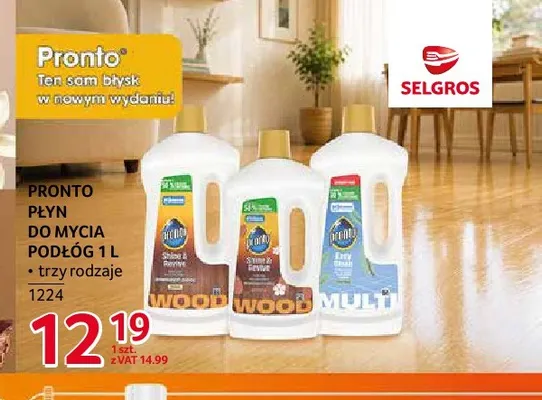 Płyn do mycia podłóg Pronto promocja w Selgros