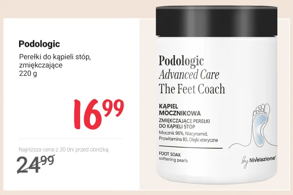 Perełki do kąpieli stóp zmiękczające Podologic promocja w Rossmann