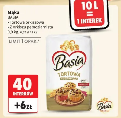 Mąka z orkiszu pełnoziarnista Basia promocja w Intermarche
