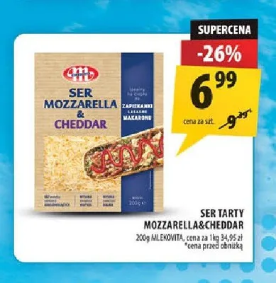 Ser tarty Mozzarella & Cheddar promocja w Arhelan