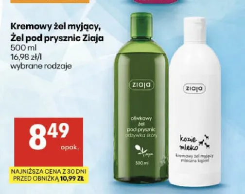 Kremowy żel myjący Ziaja Kozie Mleko promocja w Delikatesy Centrum