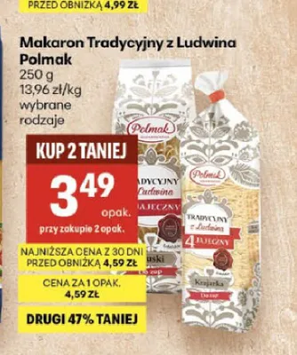 Makaron Tradycyjny z Ludwiny Polmak promocja w Delikatesy Centrum