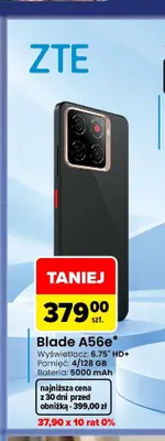 Smartfon Blade A56e Zte promocja w Carrefour