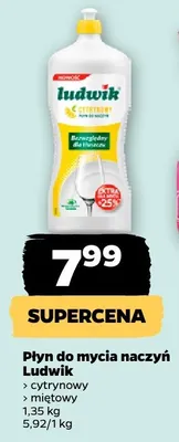 Płyn do mycia naczyń Ludwik - miętowy, cytrynowy promocja w Netto