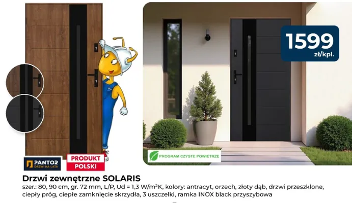 Drzwi zewnętrzne SOLARIS promocja w PSB Mrówka