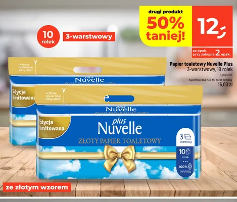 Papier toaletowy Nuvelle Plus 3-warstwowy 10-pak promocja w Dealz