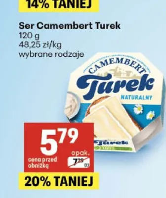 Ser Camembert Turek Naturalny promocja w Delikatesy Centrum