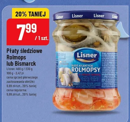 Płaty śledziowe Rolmops  promocja w POLOmarket