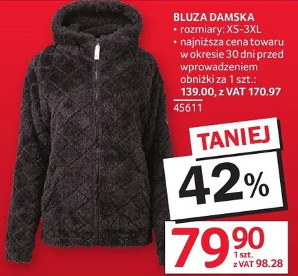 Bluza damska rozmiary XS-XXL promocja w Selgros