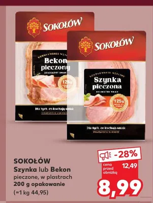 Szynka pieczona Sokołów promocja w Kaufland