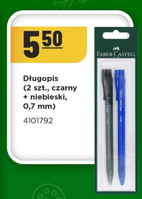 Długopis czarny i niebieski 0,7 mm Faber-Castell 2-pak promocja w MR. DIY