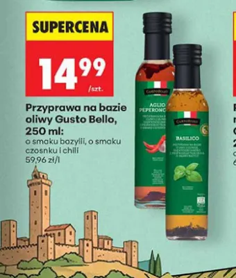 Przyprawa na bazie oliwy o smaku bazylii Gusto Bello promocja w Biedronka