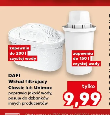 Wkład filtrujący Dafi Unimax promocja w Kaufland