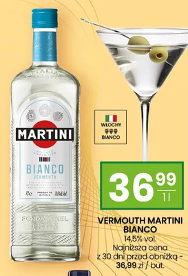 Wino białe Vermouth Martini Bianco promocja w Twój Market
