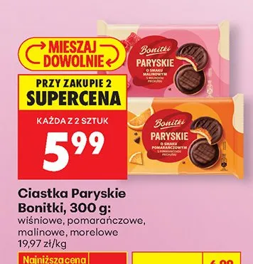 Ciastka paryskie pomarańczowe promocja w Biedronka
