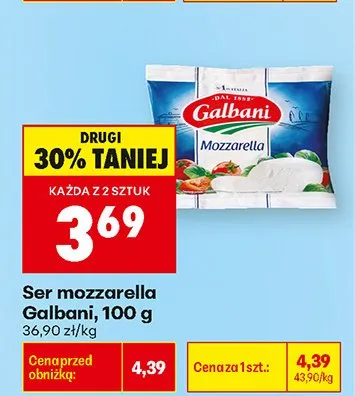 Ser mozzarella Galbani promocja w Biedronka