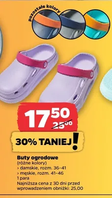 Buty ogrodowe Netto promocja w Netto