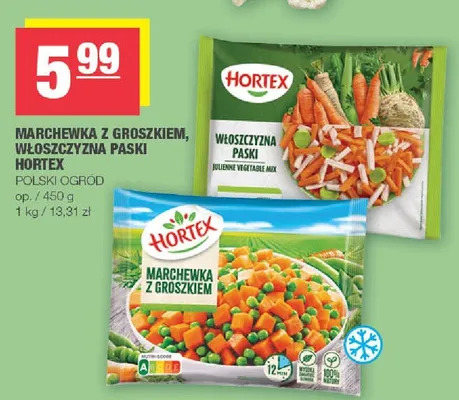 Marchewka z groszkiem, włoszczyzna paski promocja w SPAR