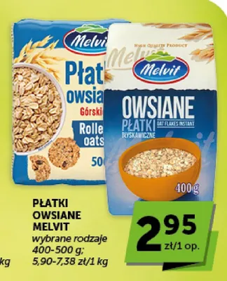 Płatki owsiane Błyskawiczne Melvit promocja w Groszek