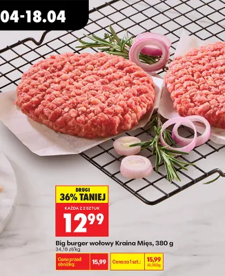 Big burger wołowy promocja w Biedronka