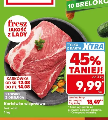 Karkówka wieprzowa bez kości promocja w Kaufland