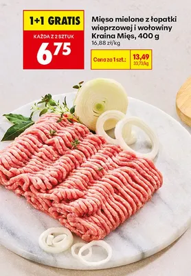 Mięso mielone z łopatki wieprzowej i wołowej promocja w Biedronka