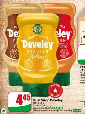 Musztarda Develey Premium Yellow promocja w Dino