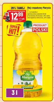 Olej rzepakowy Marysia promocja w POLOmarket