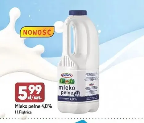 Mleko świeże pełne 4,0% Piątnica promocja w Avita