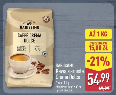 Kawa ziarnista Caffè Crema Dolce 1 kg promocja w Aldi