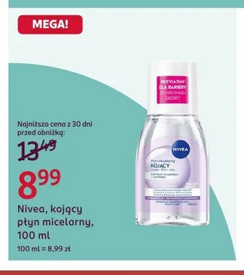 Kojący płyn micelarny Nivea promocja w Rossmann