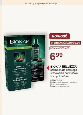 Szampon do częstego stosowania do włosów suchych BIOKAP BELLEZZA promocja w Ziko Dermo