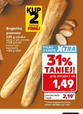 Bagietka pszenna promocja w Kaufland