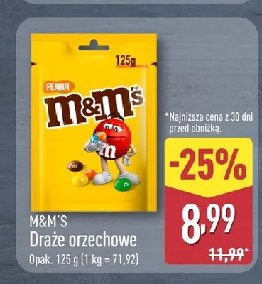 Draże orzechowe M&M's Peanut promocja w Aldi