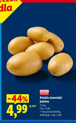 Ziemniaki jadalne polskie promocja w Lidl