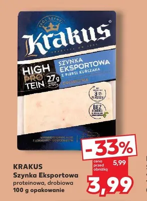 Szynka Eksportowa drobiowa Krakus promocja w Kaufland