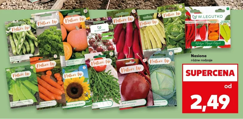 Nasiona różne rodzaje promocja w Kaufland