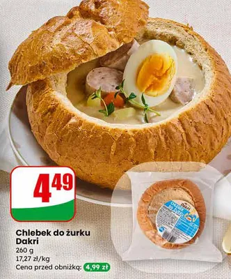 Chlebek do żurku Dakri promocja w Dino